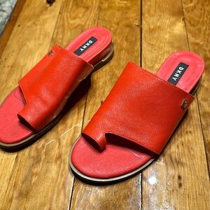Coral orange beautiful leather Sandler